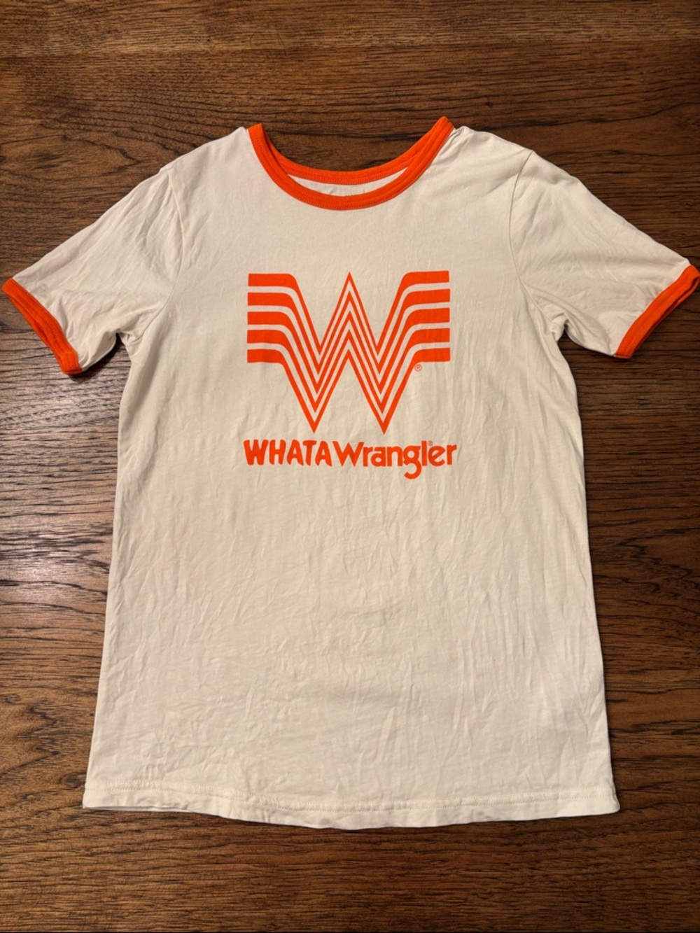 Whataburger x Wrangler Ringer T-Shirt XS Retro Logo Texas Western Tee